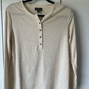 G.H. Bass & Co. Cream Henley Shirt